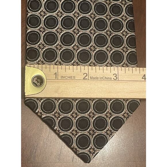 Van Maur By J.z Richards Black Hand Made 100% Silk Men’s Neck Tie Made In Usa - Picture 4 of 11